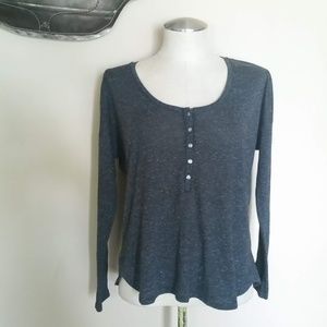 VICTORIA SECRET GRAY BLOUSE  LONG SLEEVE SP